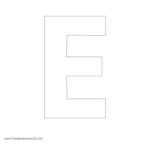 Letter E Template Printable