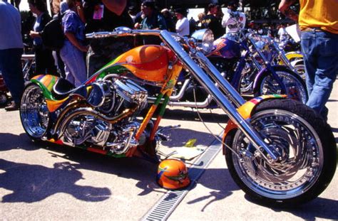 Florida Memory View Showing A Customized Motorcycle On Display During