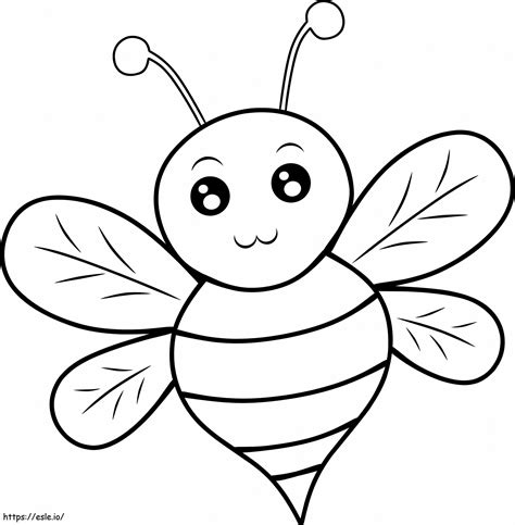 Simple Bee Coloring Page