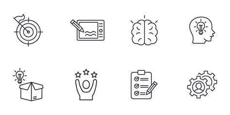 Creativity Icons Set Creativity Pack Symbol Vector Elements For