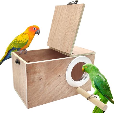 Hamiledyi Parrot Breeding Nest Box Bird Nest Warm Bird Incubator Wood