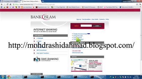 Berikut merupakan langkah bergambar pendaftaran perbankan internet bank islam secara dalam talian Cara Aktifkan Kad Debit Bank Islam