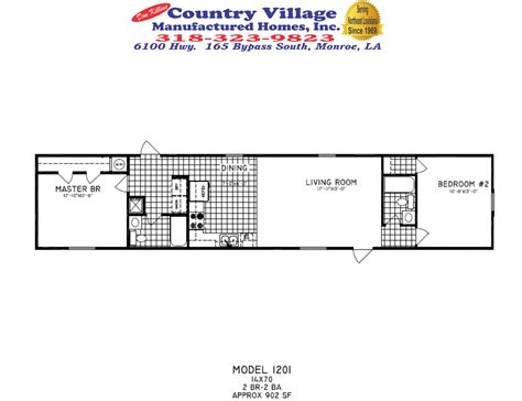 Single Wide Floorplans Don Killins Country Village Manufactured Homes