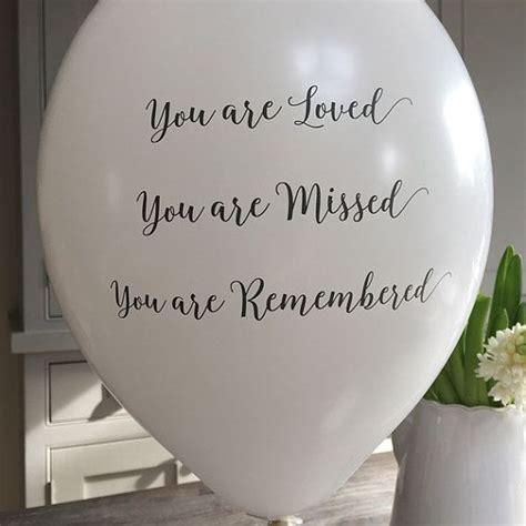25 White You Are Loved Missed Remembered Funeral Remembrance