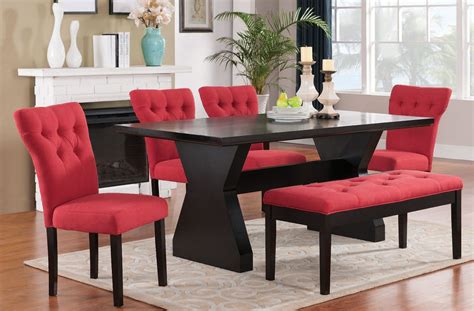 Wingback chairs can add tons of character to the living room, office, or bedroom. Black Kitchen Table With Red Chairs | Red dining chairs ...