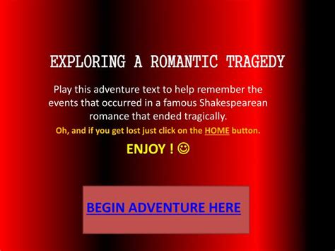 Ppt Exploring A Romantic Tragedy Powerpoint Presentation Free