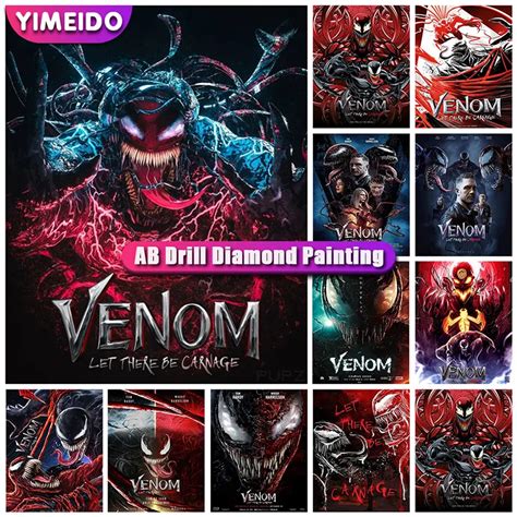 Disney 5d Ab Diamond Painting Marvel Venom Bal Inestone Mosaic Picture