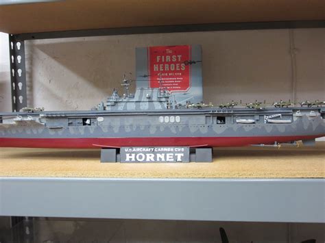 Uss Aircraft Carrier Hornet Cv Plastic Model Military Ship Kit Scale