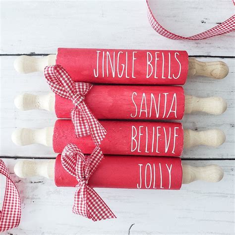 Decals For Mini Rolling Pins And More Rolling Pin Crafts Christmas