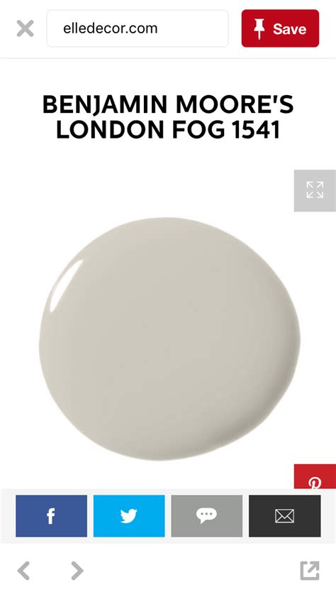 Paint colors represented are approximations and are not exact matches. Pin by Meredith Hise on Paint | Benjamin moore london fog, London fog, Elle decor