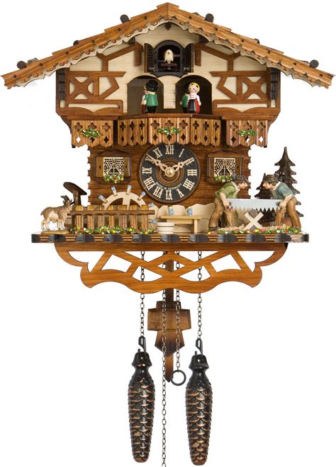 Decorating: Stunning Cuckoo Clocks For Modern Home Decor ... The clock is representing the traditional bavarian black forest house, surrounded by trees.