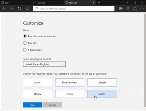 How To Customize The Microsoft Edge New Tab Page Legacy
