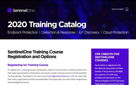 Sentinelone 2020 Training Catalog