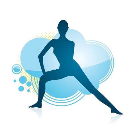 Fitness Dance Blue Silhouette Vector Material Svg Uidownload