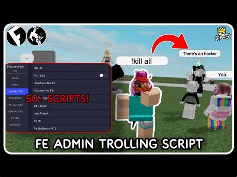 FE Admin Trolling Script ROBLOX SCRIPTS Troll All Players Fluxus