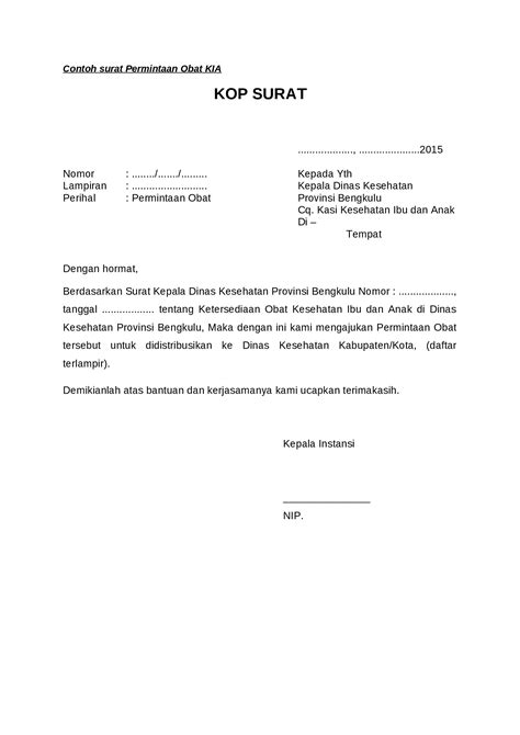 Docx Contoh Surat Permintaan Obat Kiadocx Dokumentips