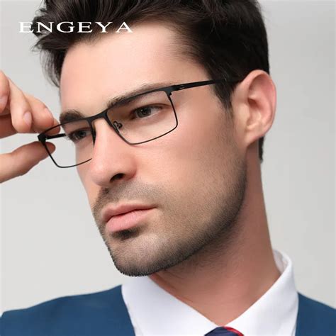 Buy Optical Metal Glasses Frame Men Retro Clear Myopia Prescription Eyewear