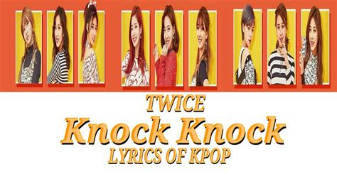 Twice [knock Knock] Lyrics Rom Youtube