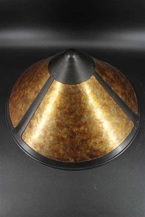 Lot Arts And Crafts Style Mica Shade Lamp