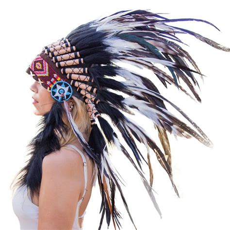 Novum Crafts Feather Headdress Native American Indian Inspired