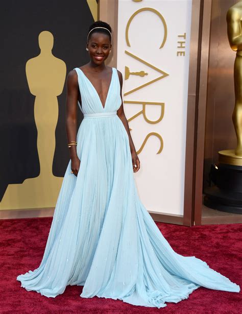 Lupita Nyongo Oscars Blue Dress Oscars 2014 Red Carpet Pictures
