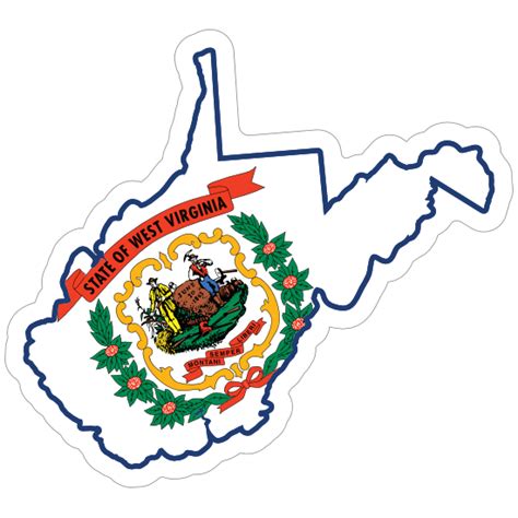 United States State Flags Collectibles West Virginia Vinyl State