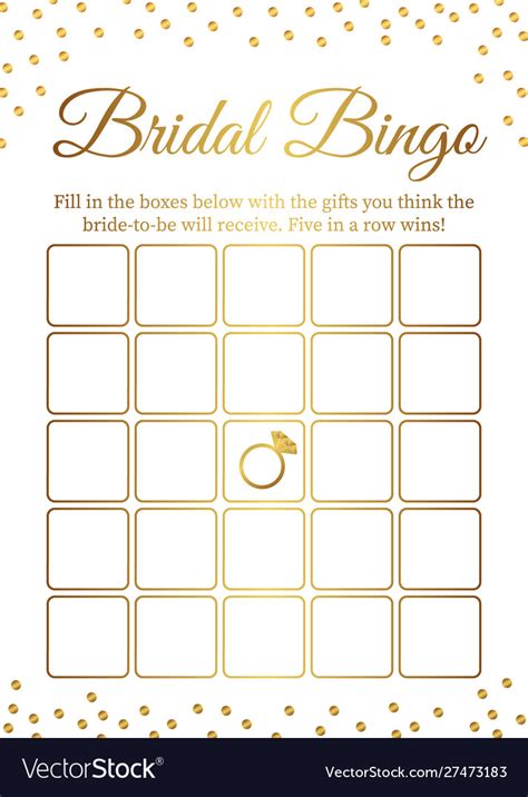 Bridal Shower Bingo Cards Printable