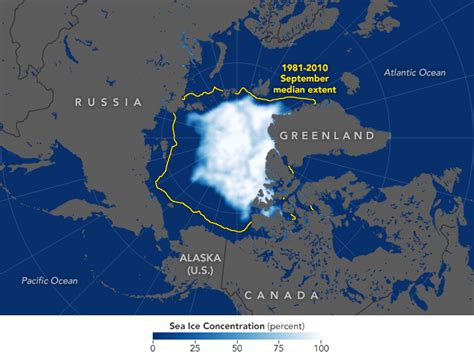 Map Arctic Sea Ice Extent Sept2019 