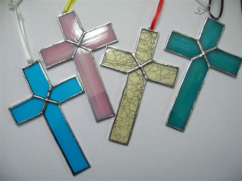 Fused Glass Cross Suncatcher Or Ornament Glass Art Suncatchers