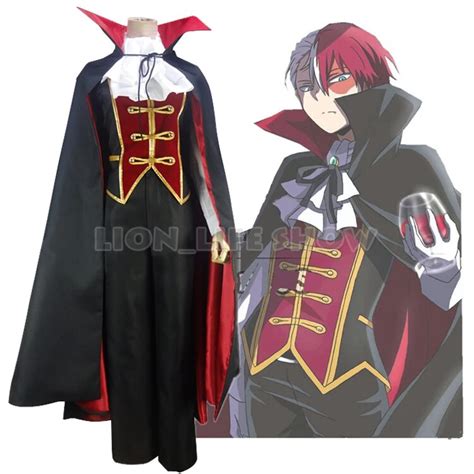 Unisex My Hero Academia Todoroki Shoto Halloween Vampire Uniform Outfit Cosplay Costume Costumes