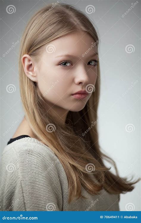 Beautiful Blond Teen Girl Portrait Stock Image Image Of Glamour