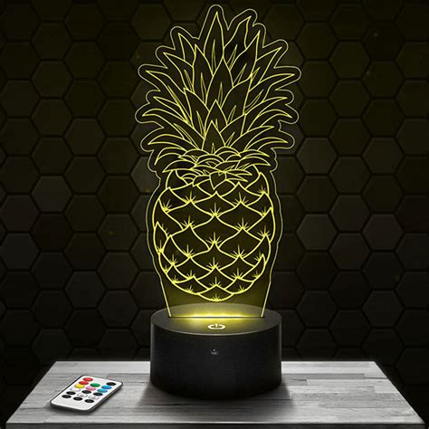 Pineapple 3d Led Lamp With A Base Of Your Choice Pictyourlamp