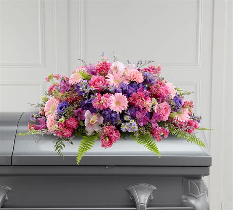 A professionally designed floral casket spray is a most special honour for us to create and deliver. Bulgaria Florist & Funeral Casket Spray Flowers Delivery