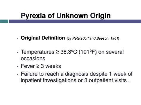 Pyrexia Of Unknown Originpuo