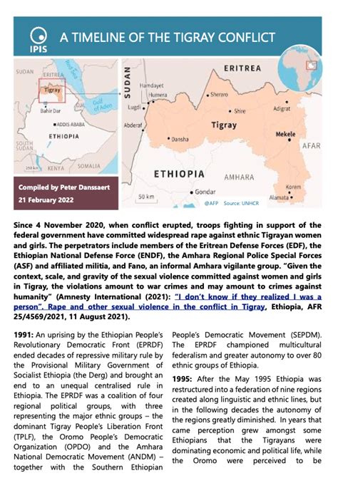 Famine As Weapon Of War A Timeline Of The Tigray Conflict Ipis