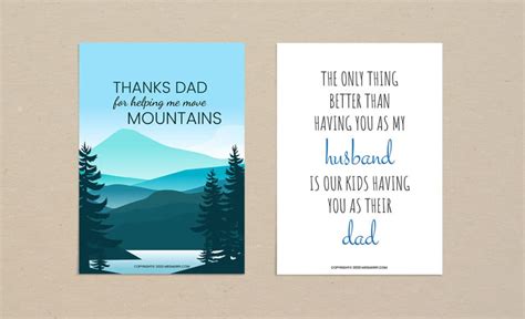 Printable Fathers Day Cards For My Husband