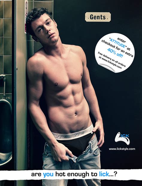 Attitude Magazine Advert For Lick Underwear Paul Reiffer