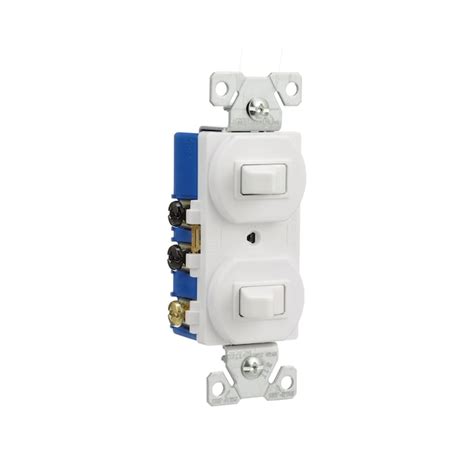 Eaton 15 Amp Single Pole3 Way Combination Light Switch White In The