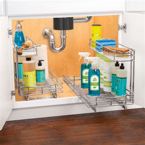 Sharing ideas on bathroom organization. Lynk Professional Slide Out Under Sink Cabinet Organizer ...