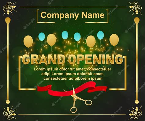 Premium Vector Grand Opening Vector Background Banner Or Backdrop For