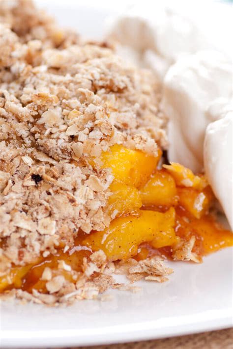 Cinnamon Peach Crisp Recipe | CDKitchen.com
