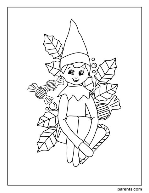 free printable elf on the shelf coloring pages printable templates
