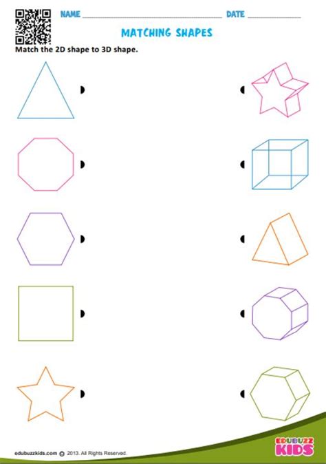 Matching Shapes Fun Worksheets For Kids Free Preschool Worksheets