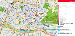 Stadtplan Freiburg im Breisgau mit sehenswürdigkeiten