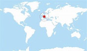 Francia en el mapa del mundo - Francia en el mapa del mundo (Europa ...