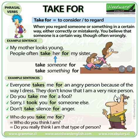 Take For Phrasal Verb Meanings And Examples Woodward English