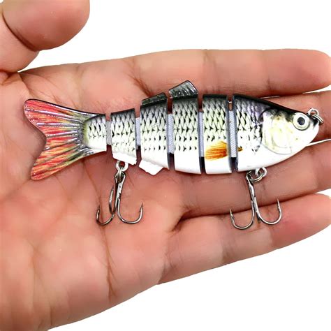 Yougle Fishing Lure 6 Segment Lifelike Trouts Swimbait Multi Jointed