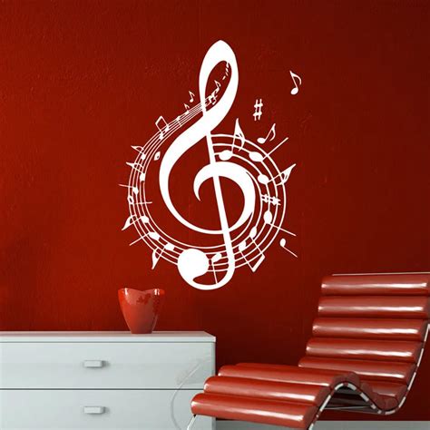 Musical Note Wall Stickers Creative Sheet Music Home Decor Living Room