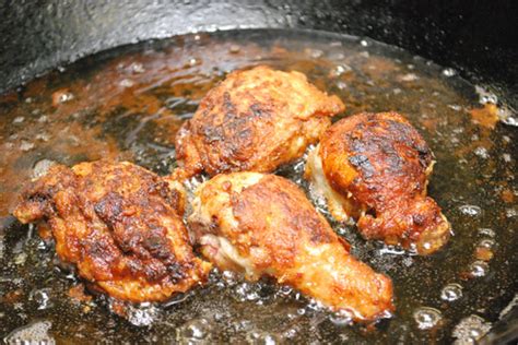 Brown the chicken in the hot oil until golden brown on both sides. Pan Frying 101: Pan Fried Chicken & Gravy - What's Cookin ...