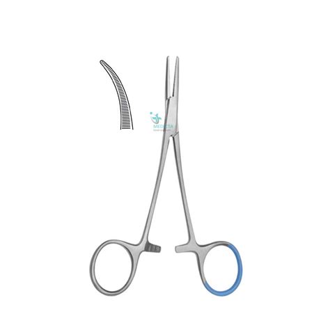 Single Use Surgical Halsted Mosquito Anatomic Artery Forceps Curved 125cm